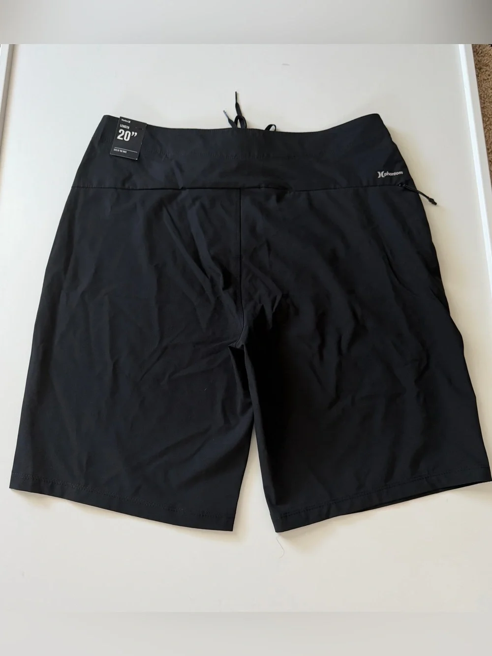 Hurley Men’s One & Only Phantom Solid Black Boardshorts W30 9” Inseam NWT Swim